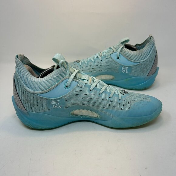 Li-Ning All City 10 V2 Basketball Shoes Light Blue & Silver Mens Size 9.5 - Picture 6 of 9